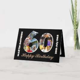 60e verjaardag mans Fotokaart 60 jaar oud Kaart