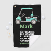 60e verjaardag Mark 60 jaar Geweldige Golfhanddoek (Insitu)