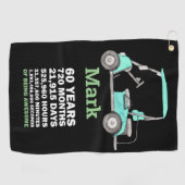 60e verjaardag Mark 60 jaar Geweldige Golfhanddoek (Horizontaal)