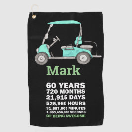 60e verjaardag Mark 60 jaar Geweldige Golfhanddoek