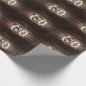 60e verjaardag Markie Licht teken op baksteen Cadeaupapier (Hoek)