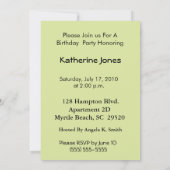 60e verjaardag Martini Party uitnodiging (Achterkant)