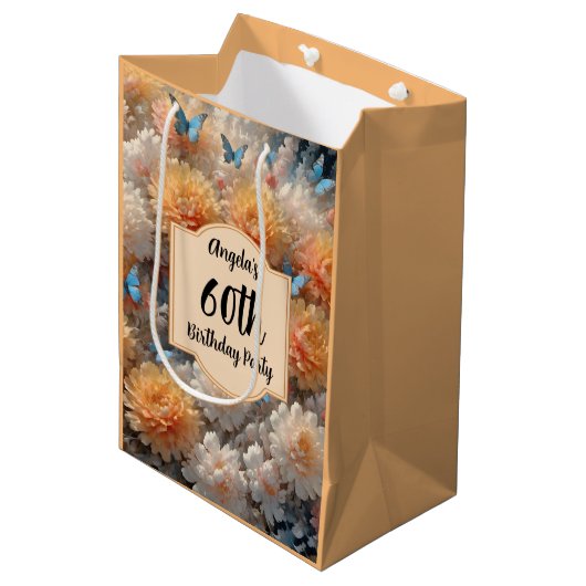 60e verjaardag medium cadeauzakje (Voorkant Gekanteld)