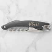 60e verjaardag met naam Motivatie Funny Kurkentrekker (Achterkant)