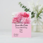 60e verjaardag met roze anjer bloemen bloemenprach briefkaart (Staand voorkant)