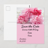 60e verjaardag met roze anjer bloemen bloemenprach briefkaart (Voorkant / Achterkant)