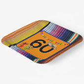 60e verjaardag Mexicaans ontwerp Papieren Bordje (Gebogen)