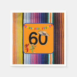 60e verjaardag Mexicaans ontwerp Servet