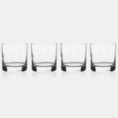 60e verjaardag Modern Elegant Zwart Script Whisky Glas (Achterkant)