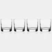 60e verjaardag Modern Elegant Zwart Script Whisky Glas (Rechts)