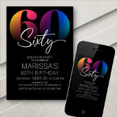 60e verjaardag Modern Kaart