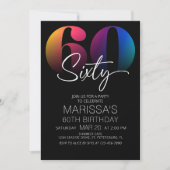 60e verjaardag Modern Kaart (Voorkant)