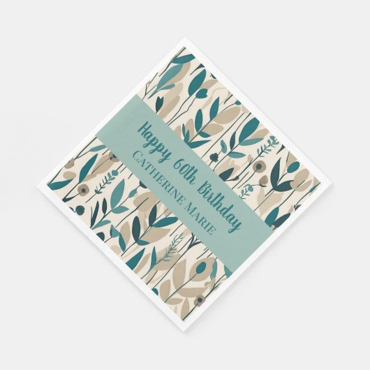 60e verjaardag Modern Servet (Hoek)