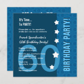 60e verjaardag Moderne Hues of Blue Funny D60B Kaart (Voorkant / Achterkant)