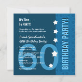 60e verjaardag Moderne Hues of Blue Funny D60B Kaart (Voorkant)