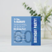 60e verjaardag Moderne Hues of Blue Funny V002 Kaart (Staand voorkant)