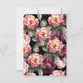 60e verjaardag Moderne Moody Bourgondië Blush Bloe Kaart (Achterkant)