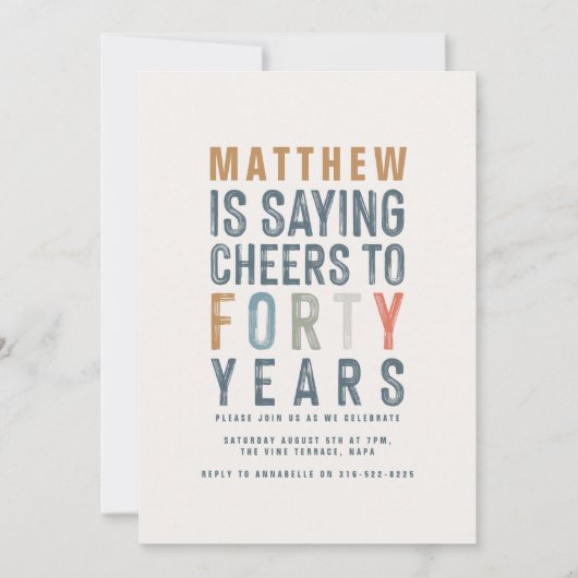 60e verjaardag moderne rustieke stijlvolle typogra (Voorkant)