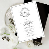 60e verjaardag Moderne Zwart & Wit Bladkam Kaart