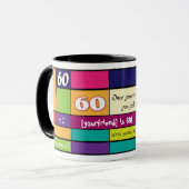 60e verjaardag Mok (Voorkant links)