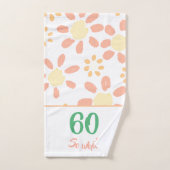 60e verjaardag Motivatie Funny Floral Handdoek (Handdoek)