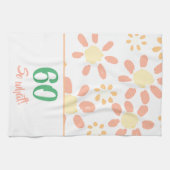 60e Verjaardag Motivatie Funny Woman Floral Theedoek (Horizontaal)