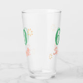 60e Verjaardag Motivatie Grappig 60 dus wat Floral Glas (Rechts)