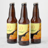 60e verjaardag Motivatie Rozen Bier Etiket (Flessen)