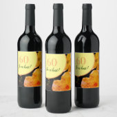 60e verjaardag Motivatie Rozen Wijn Etiket (Flessen)