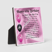 60e verjaardag Mum Poem Plaque Fotoplaat (Voorkant)