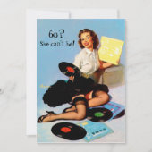 60e verjaardag Muzieknoten vinylrecords omhoog Kaart (Voorkant)