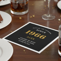 60e verjaardag naam 1966 zwart goud elegante Chic