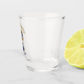 60e verjaardag Navy Blauwe Ballon Cake Shot Glas (Rechts)