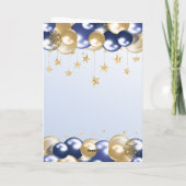 60e verjaardag Navy Gold Glitter Kaart (Achterkant)