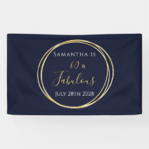 60e verjaardag Navy Gold verjaardagsfeest