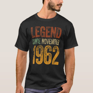 60e verjaardag november geboren 60 jaar oud sinds t-shirt