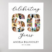 60e verjaardag nummer 60 23 Fotocollage Poster (Voorkant)