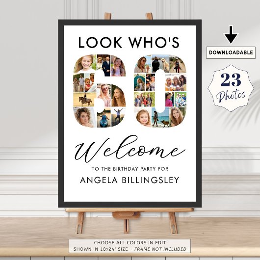 60e verjaardag nummer 60 23 foto's Kijk wie 60 is Poster