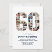 60e verjaardag nummer 60 aangepaste fotocollage kaart (Voorkant)