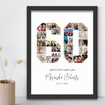 60e verjaardag nummer 60 aangepaste fotocollage poster<br><div class="desc">Vier 60ste verjaardag met dit gepersonaliseerde nummer 60 fotocollage poster. Dit aanpasbare geschenk is ook perfect voor trouwdag. Het is een geweldige manier om waardevolle herinneringen van je bruiloft en getrouwd leven weer te geven. Het poster bevat een collage van foto's die die speciale momenten vastleggen, en het kan worden...</div>