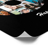 60e verjaardag nummer 60 foto collage cadeau poster (Hoek)