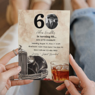 60e verjaardag   Old Timer Car & Whiskey Kaart