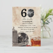 60e verjaardag | Old Timer Car & Whiskey Kaart (Staand voorkant)