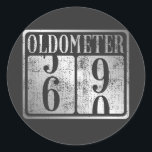 60e verjaardag Oldometer 59-60 Vintage Ronde Sticker<br><div class="desc">60ste verjaardag Oldometer 59-60  Funny geeft klassieke ronde dikzak Klassiek Collectie.</div>