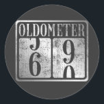 60e verjaardag Oldometer 59-60 Vintage Ronde Sticker<br><div class="desc">60ste verjaardag Oldometer 59-60  Funny geeft klassieke ronde dikzak Klassiek Collectie.</div>