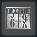 60e verjaardag Oldometer 59-60 Vintage Vierkante Sticker<br><div class="desc">60ste verjaardag Oldometer 59-60  Funny Gifts Square Sticker Classic Collectie.</div>