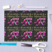 60E VERJAARDAG OOGVERBLINDEND DIVA DESIGN TISSUEPAPIER (Craft)