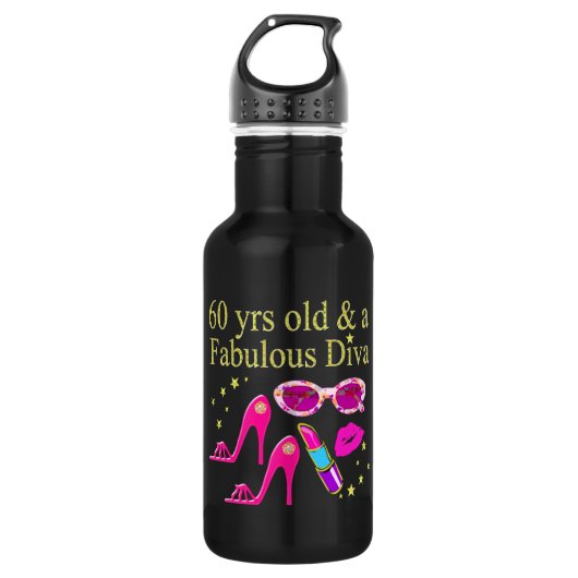60E VERJAARDAG OOGVERBLINDEND DIVA DESIGN WATERFLES  (Voorkant)