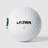60e verjaardag Oom Gift - Blue Plaid 60 jaar Golfballen (Logo)