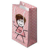 60e verjaardag op pooldots klein cadeauzakje (Voorkant Gekanteld)